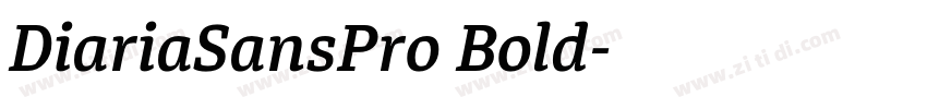 DiariaSansPro Bold字体转换